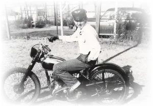 david with motorcyle